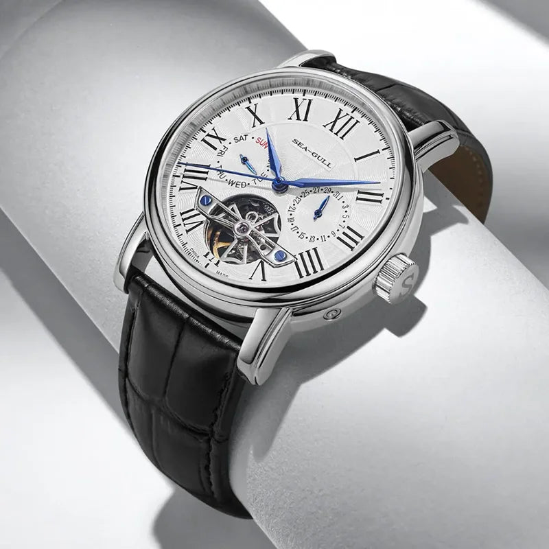 SEAGULL Luxury Watch Business Waterproof Male Clock Date Stainless Steel Mechanical Watch Men Watch reloj hombre 2023 D819.622