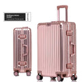 KLQDZMS German All Aluminum Magnesium Alloy Luggage 20 Inch Boarding Suitcase 28 Large Capacity Travel Business Leather Suitcase
