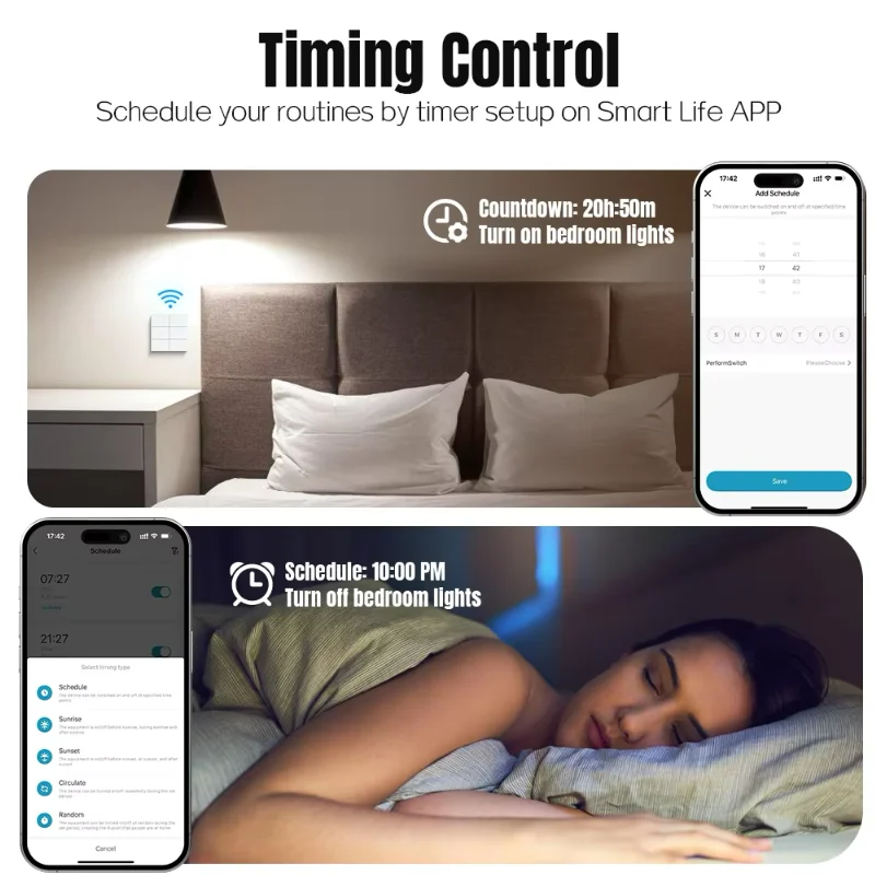 Milfra Zigbee WIFI Light Switch 1/2/3/4/6 Gang Smart Switch Voice Control Work With Alexa Google Home Tuya Control With Neutral