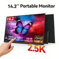 14.2 Inch 2.5K Portable Touch Monitor, 100% SRGB QHD IPS, USB-C Mini HDMI External Second Screen for Laptop PC Switch PS4 PS5