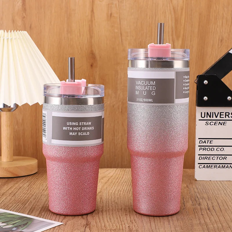 900/600ML Thermos Cup with Lid and Straw Coffee Mug - Visuel 5 | SAMAG