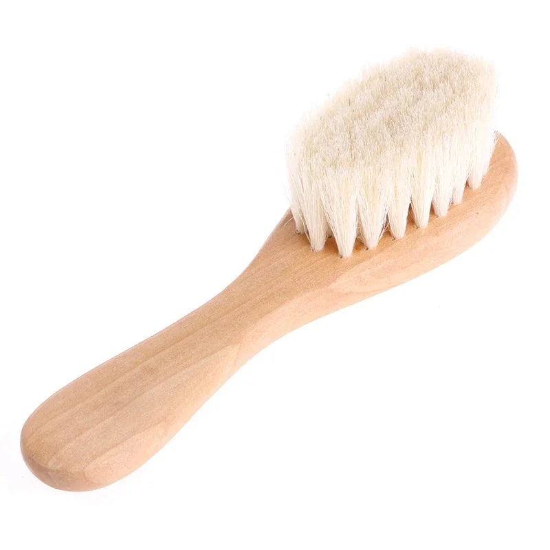 Wooden Baby Hair Brush Comb Soft Baby Bath Brush Clean Hair Body Gentlely Newborn Protect Shower Infant Wash Care Tool
