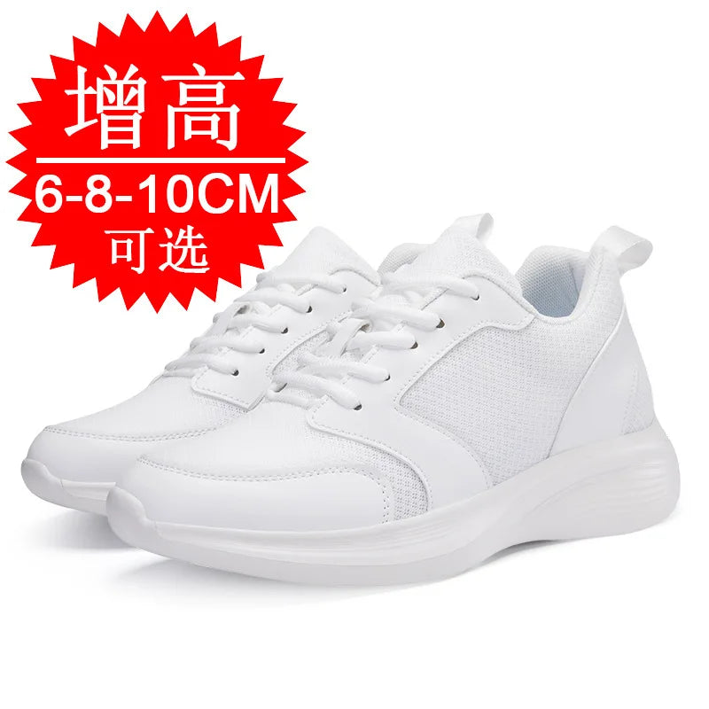 New Men's Summer Breathable Height-Increasing Shoes10cm Invisible Elevator Shoes 8cm 6cm Thick-Soled Fashionable Sports Shoes