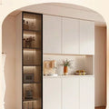 Y Sideboard Kitchen Hutch Cabinet Pantry Freestanding Buffet with Holder Power Outlet Glass Drawers Cupboard Microwave