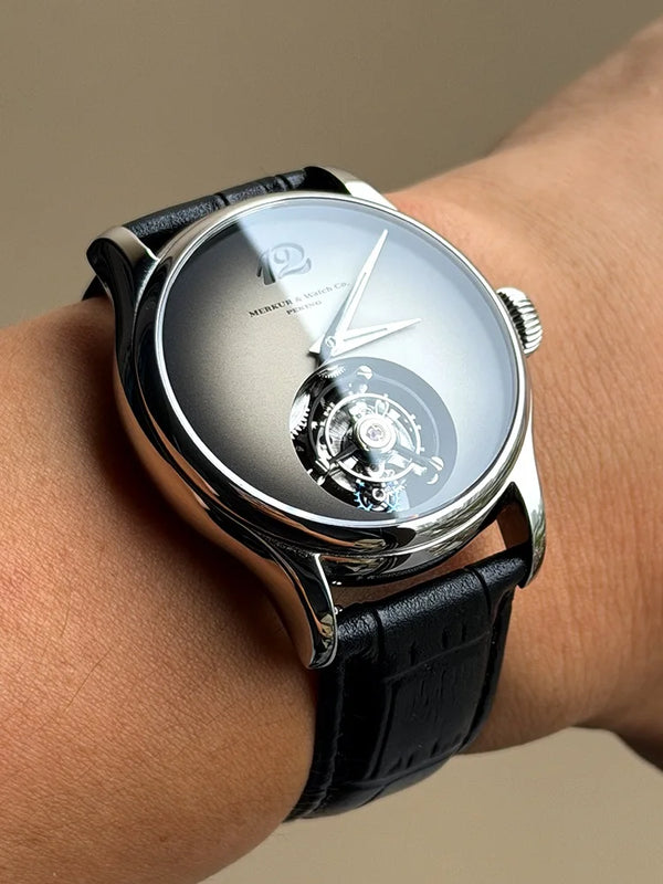 Merkur 100% Tourbillon Watch Men's Sapphire Watch For Men Luxury Mechanical Wristwatches Waterproof Relogio Masculino 42mm