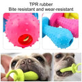 Squeaky Bell TPR Dog Pacifier Toy, Safe Non-Toxic Durable Teething Chew, Gum-Friendly Calming Soothing Dental Cleaning for Puppy Teething Period Daily Play Home Alone Puppies Small Medium Dogs Pet Squeaky Molar Chew Accessory