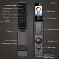 Waterproof Outdoor Smart  Lock Wifi Alexa Tuya APP Aluminium Alloy Material Fingerprint Password Smart Door Lock With Camera