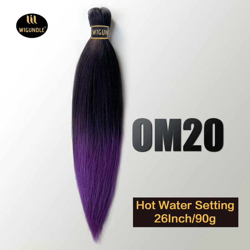 Kanekalon 26inch Hot Water Set Pre Stretched Jumbo Braiding Hair Box Twist Braids Synthetic Hair Extensions For Women Soft Yaki
