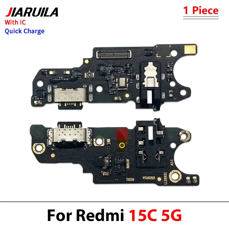 New USB Charge Port Jack Dock Connector Charging Board Flex Cable For Xiaomi Redmi 12 12C 13 13C 14C 15 15C 4G 5G