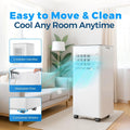 10,000 BTU Portable Air Conditioners with WiFi, 3-in-1 Air Conditioner for Room&Garage– Portable AC Unit with Cool,, Customized