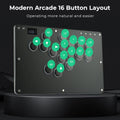 Haute42 T16 Black Stickless Hitbox Controller Leverless Arcade Fightstick For PC/PS4/PS5/Switch Fighting Game Hitbox Leverless