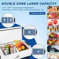 37QT/35L Portable Car Refrigerator Freezer Compressor Cooler Dual Zone 12V