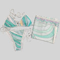 Women's Scarf Swimsuits with Letter Signature Logo Lady | SAMAG