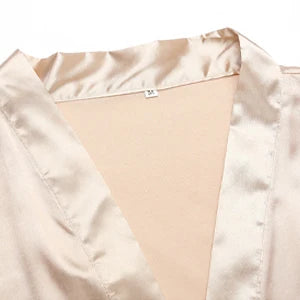 Hot Women Short Silk Bridesmaid Bride Robe Sexy Satin | SAMAG