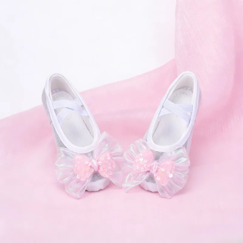 Ballet Shoes for Dancing Child Girl Adult Dance Shoes for Girls Ballet Accessories Modern Dance Girl Ballet Shoes Bow Colorful
