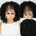 KIMA New Box Braided Wig Synthetic Full Lace Wigs Short Lengths for Black Women Men Braided Wig With Baby Hair Box Braiding Wigs