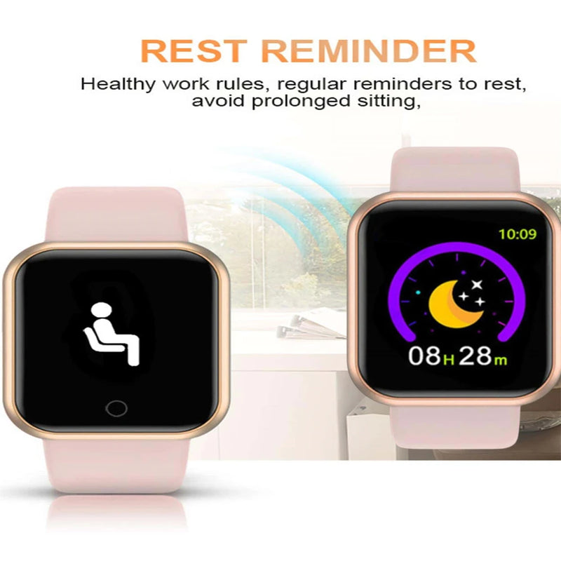 Men Smart Watches Color Screen Bluetooth Woman Fitness Sport Bracelet Health Sleep Monitor Electronic Clock Smartwatch Alarm Y68