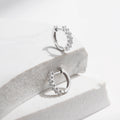 MODIAN D Color Moissanite Small Hoop Earrings 925 Sterling Silver Hollow Sparkling Ear Buckles For Women Wedding Fine Jewelry