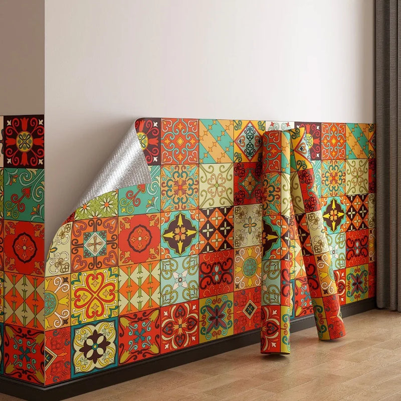 Wall Stickers for Kids Rooms Bohemian Style Waterproof Thick PVC Self Adhesive Wallpaper Bedroom Cuisine Oil Proof Stickers