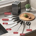 Countertop & Wall Mount Gray Kitchen Rack Integrated Knife Chopstick Dual Purpose Storage Holder - View 2 | SAMAG