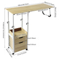 Foldable Laptop Desk with Wheels Height Adjustable Bedside Computer Table Portable Bedroom Office Table
