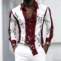 Men's collared shirt with creative musical note print | SAMAG