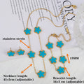 Classic Luxury Stainless Steel Bracelet Ladies Adjustable Five Flower Bracelets for Women New Fashion Party Jewelry Gifts Clover