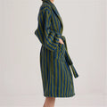 Retro Plaid Cotton Bathrobe Super Soft Absortion Hooded Loose Bath Robe Coat Towel V Neck Warm Sleepwear Robes Women Homewear