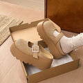 Women Platform Mules Closed Toe Buckle Strap Slip On Clogs 2026 Summer Linen Canvas Casual Wedge Sandals for Daily Outdoor Wear