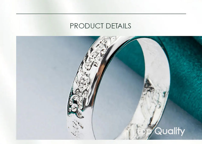 DOTEFFIL 925 Sterling Silver Mageweave Sculpture Ring For Wedding Engagement Party Jewelry