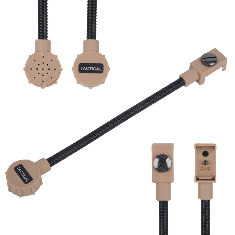 Z Tactical Bowman Elite II Earmuff Headset, Boom Mic, Airsoft Tactical Walkie Talkie, Noise Reduction Headphone, Tan Kaki
