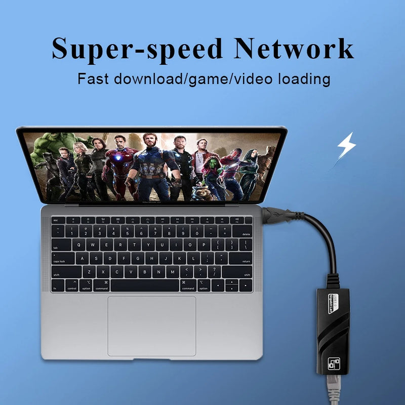 Wired USB 3.0 To Rj45 Lan Ethernet Adapter 100Mbps Usb3.0 Gigabit Network Cable for Xiaomi MiBox Windows10 - Visuel 3 | SAMAG