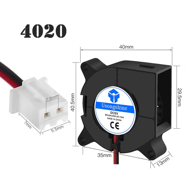 3D Printer Fan 5015/4020 Cooling Turbine 5V 12V 24V - Visuel 18 | SAMAG