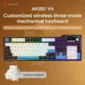 Ajazz AK35I V3/V4 MAX Tri-mode Wired Bluetooth Wireless Gaming Keyboard Gasket Full Key Hot Swap 104 Keys Customized Keyboard
