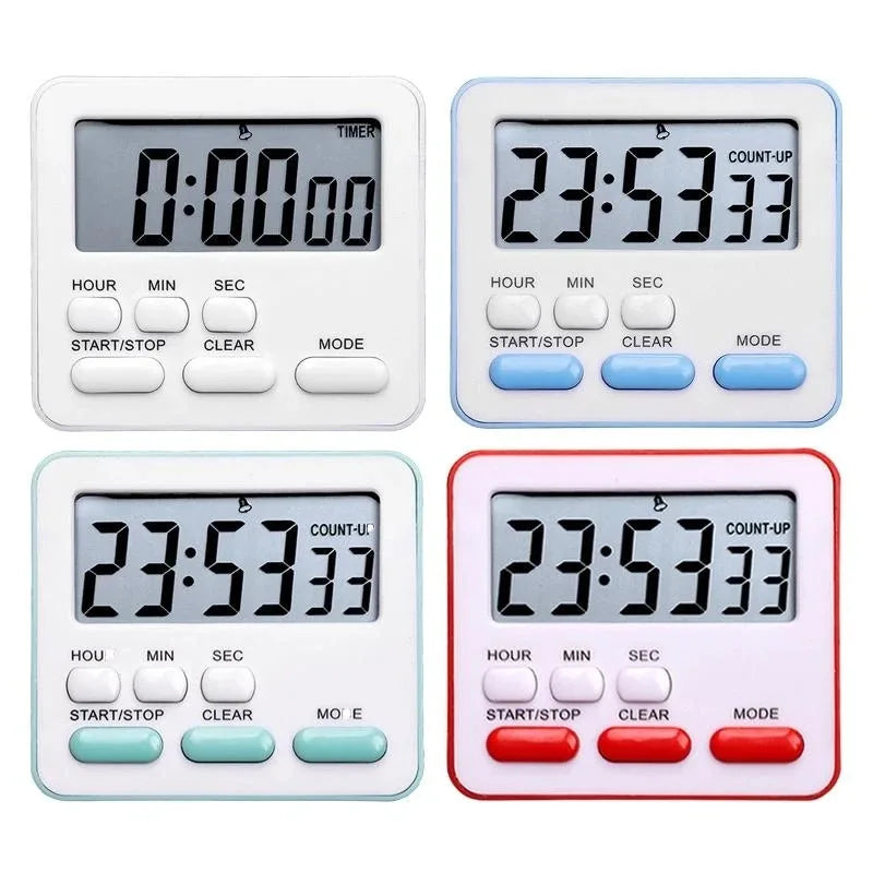Digital Display Cooking Alarm Clock Kitchen Timer Sleep Stopwatch Clock House Countdown Kids Student Learning Time Manager