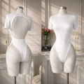 Women's High - Quality Backless Bodysuit Basic Solid Color - View 7 | SAMAG