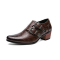 High Heels Men's Formal Shoes 2025 Retro Leather Male Loafers Elegant Men Dress Wedding Shoes Casual Business Oxfords Zapatillas