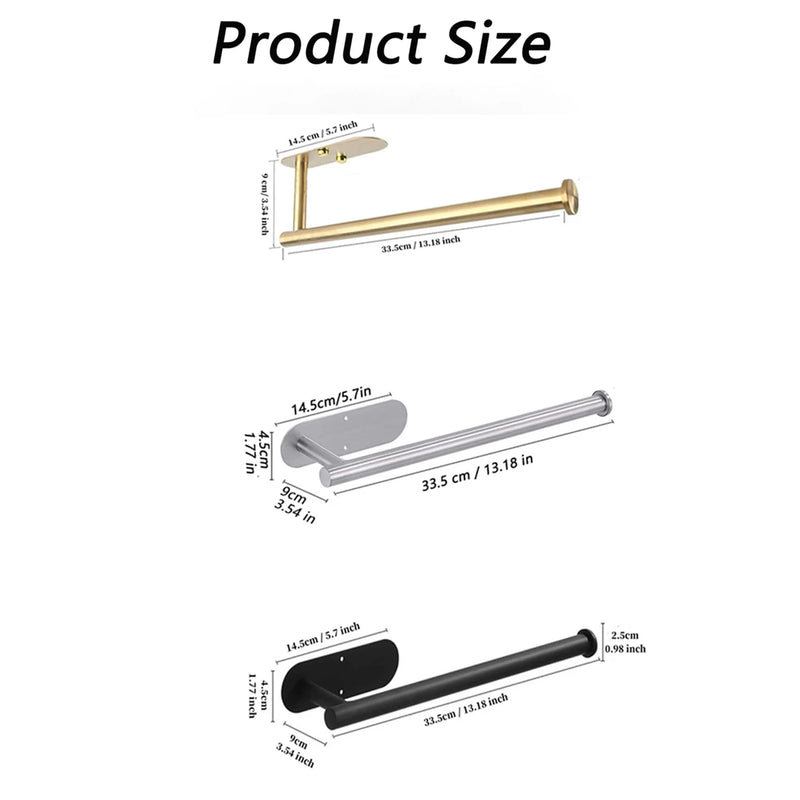 33cm Paper Towel Holders For Kitchen, AdhesiveToilet Tissue Dispenser, Cabinet Storage Organizer, Rack For - View 6 | SAMAG