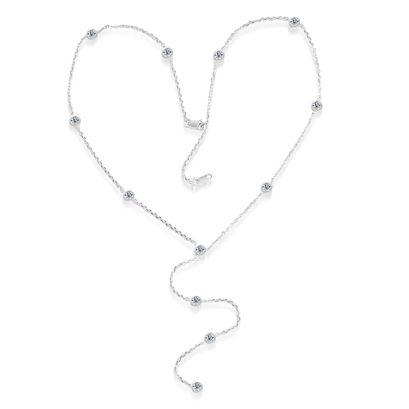 Smyoue 3MM Bubble Classic Moissanite Necklace Pendant for Women 18k Plated Female Pure S925 Silver Jewelry - Visuel 7 | SAMAG