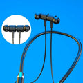 Wireless Bluetooth Earphones Neckband Headphones Gaming Stereo Sports Headset Halter Waterproof Magnetic Earbud with LED Display