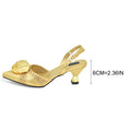 New Fashion Rhinestone Women Shoes and Bags To Match Set Nigeria Party Women's Pumps with Handmade Flowers Bag and Shoe Set