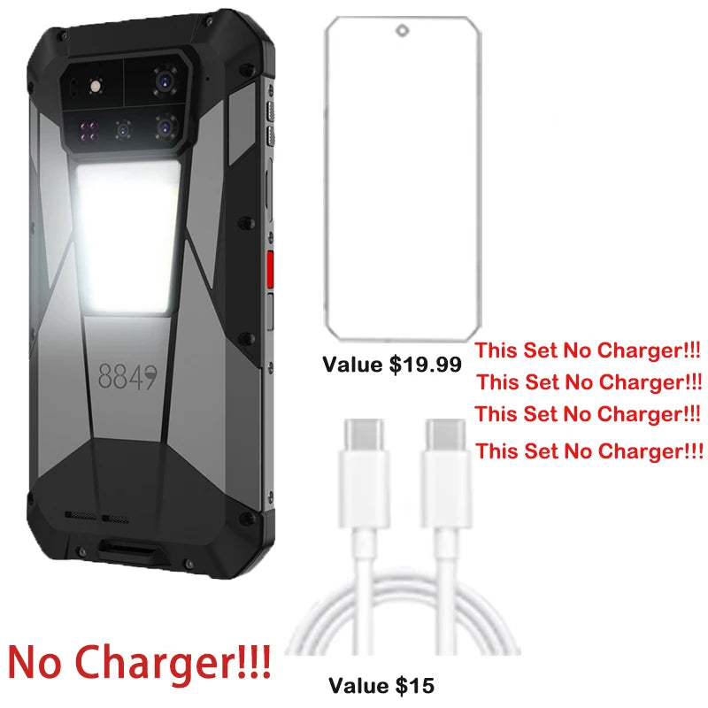 8849 Tank 4 Pro Unihertz 5G Rugged Projector Smartphone 1TB 36G Android 14 Sports Phone 11600mAh Dimensity8300 AMOLED 120HZ