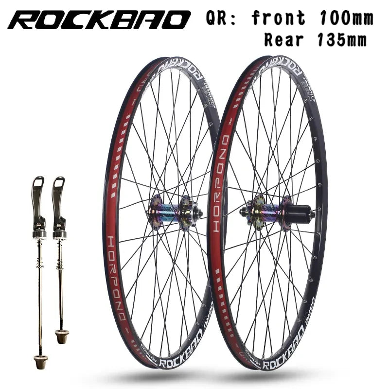 ROCKBAO Mountain Bike Wheelset 24/26/27.5/29inches Disc Brake 4Bearings 7-12speed Quick Release 29er MTB Bicycle Wheel