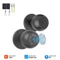YFK Tuya Smart Door Knob 6 Ways Unlock Fingerprint Password NFC Card Physical Key Anti-peep Lock for Bedroom Office Rental House