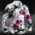 Fashion plum blossom pattern 3d Print Men Long Sleeve | SAMAG