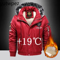 Outdoor Hiking Sports Running Fishing Thick Down Parka Coat Oversize Plus Velvet Thick Warm Winter Men's Padded Jacket Coat Men