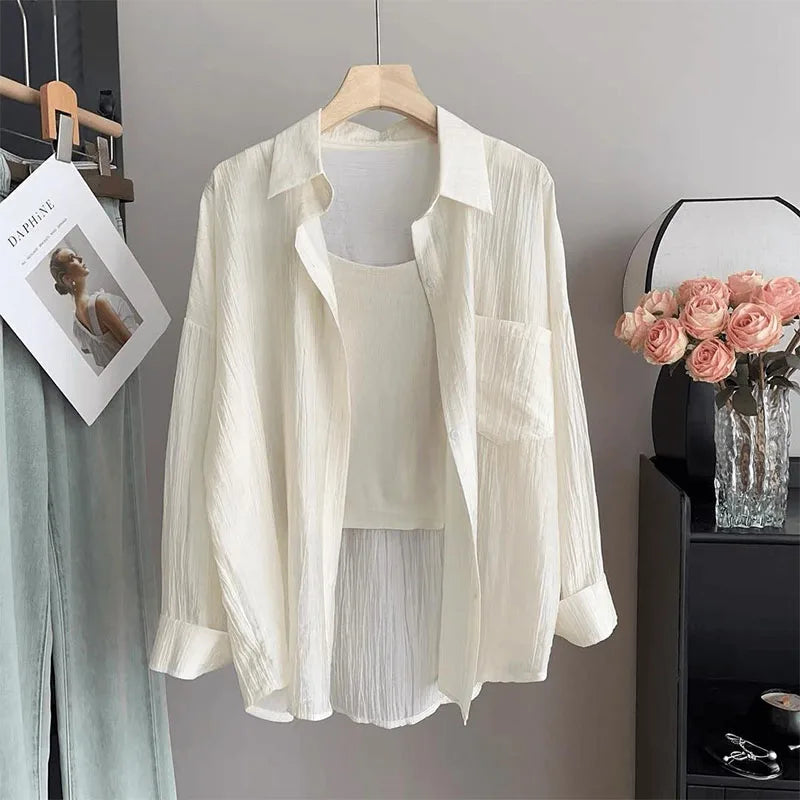 Summer Sunscreen Shirt Women Elegant Perspective Thin - View 10 | SAMAG
