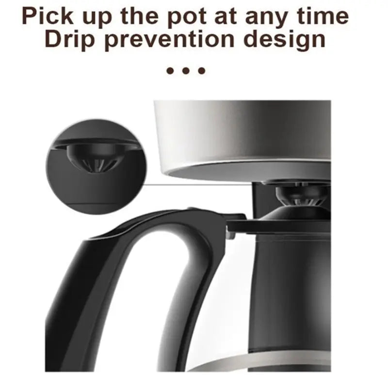 [B25B!】 Electric Coffee Maker 750ML Large Capacity Thermal Insulation Coffee Machine Automatic Drip Type Machine US Plug