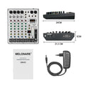 6-Channel Audio Mixer, DJ Mixer with USB Audio Interface, Bluetooth Function, 16 DSP Effects, and 3-Band EQ (ARMX-6)