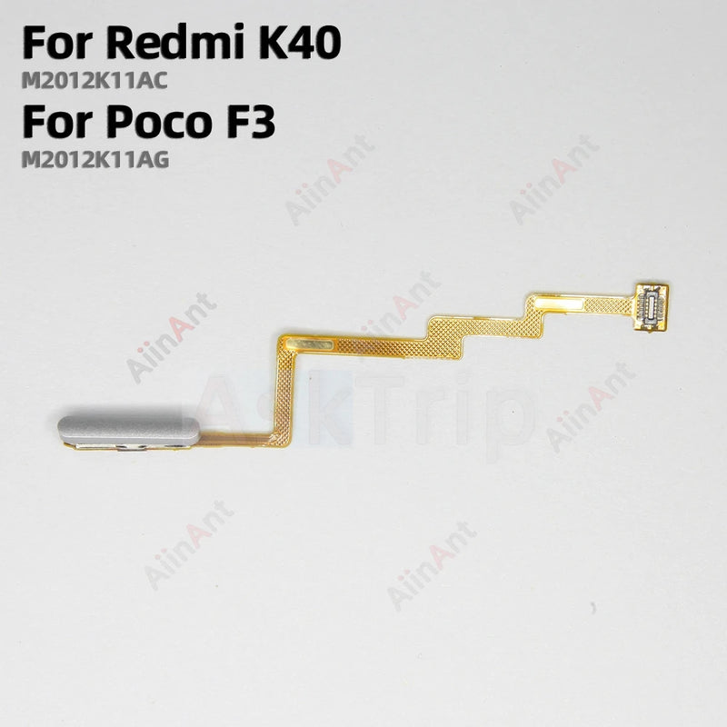 Back Side Power Button Touch ID Finger Sensor Fingerprint Scanner Flex Cable For Xiaomi Redmi K40 K40s Gaming For Poco F3 F4 GT